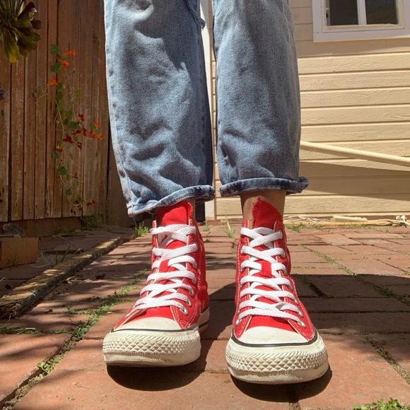 SOLD Red Converse - Picture 2 of 5